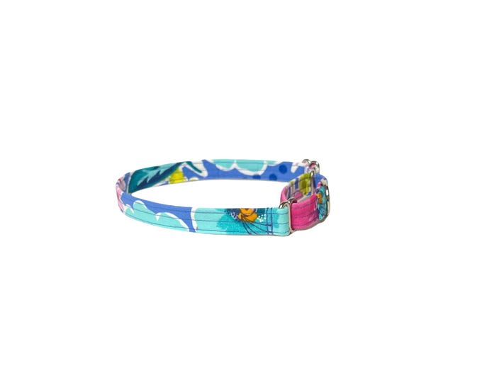 Martingale Dog Collar. Colorful Dots. Made in USA