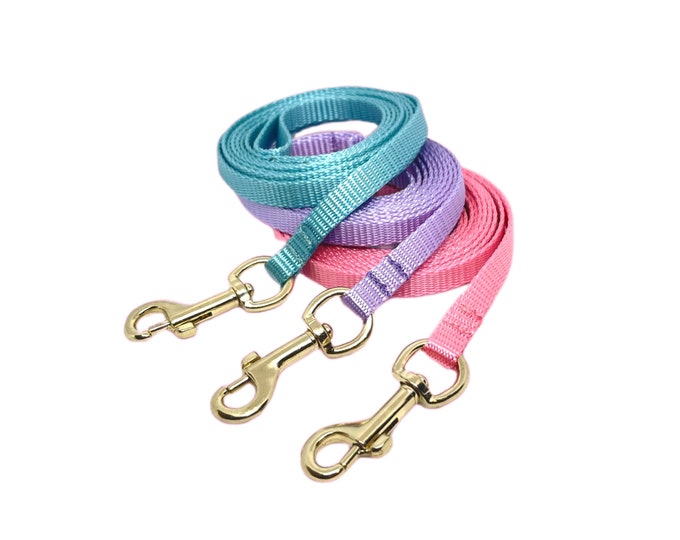 3/8" Dainty Nylon Leash. Pick your Color. Handmade in the USA