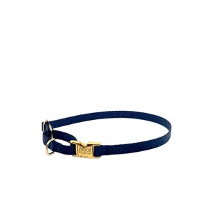 3/8 Dainty Nylon Martingale Collar With Buckle xxs dog collar available tiny collar image 2