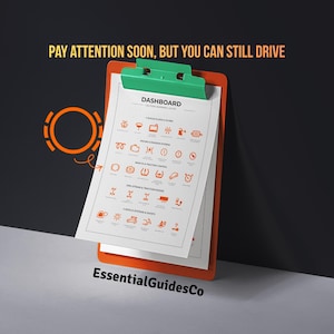 Caution Car Dashboard Warning Lights Printable | Yellow / Amber Symbols | Maintenance Alert Reference PDF | Instant Digital Download