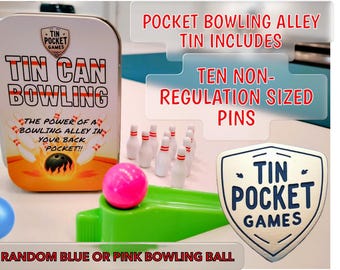 Juego de bolos con lata: juego de viaje de bolsillo