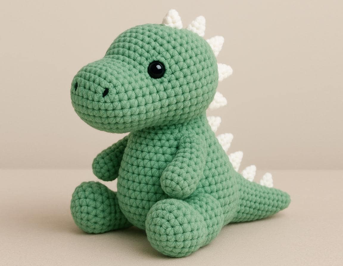 39 T-Rex Crochet Patterns: Unearth Your Creative Side with Dinosaur Designs 3 T-Rex Amigurumi Crochet Pattern Green Dino Plush Toy