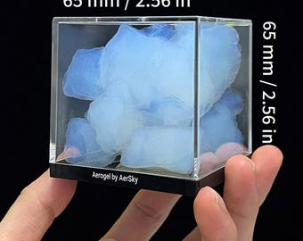 Aerogel with Cube Display Box - Lightest Solid on Earth, Frozen Smoke, STEAM Science Kit