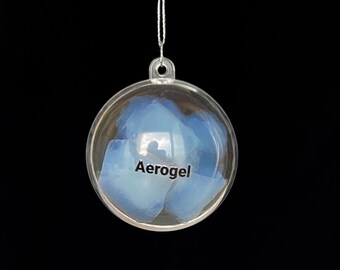 AERSKY Aerogel Specimen in a Globe Display - Diameter 50mm
