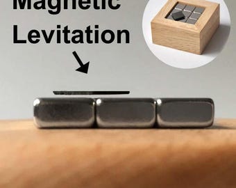 Magnetic Levitation Pyrolytic Graphite Display – Diamagnetic Science Toy (Wood Box Set)