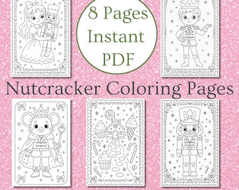 Nutcracker Coloring Pages | Preppy Christmas Ballet (PDF)