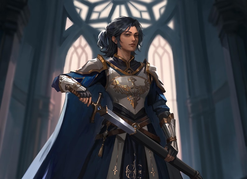 Aangepast portret DnD-personage, RPG OC-illustratie, commissie fantasiepersonages, scifi, handgeschilderde digitale kunst afbeelding 20
