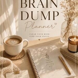 Planejador para Desabafo Mental (Imprimir) | Diário de Reinicialização Mental | Caderno de Exercícios para Desapegar da Mente | Planejador de Vida Suave em PDF | Planejador de Autocuidado Minimalista (Imprimir)