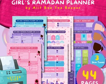 Girl's Ramadan Planner | 44 Pages of Planning, Learning & Fun