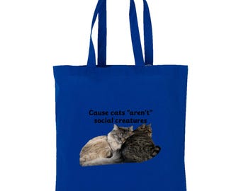Social Cats Cotton Tote