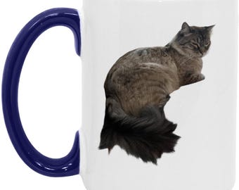 Him a layin' Cat 15oz Accent Mug