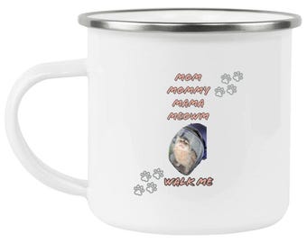 BackpAtticus Cat Enamel Camping Mug