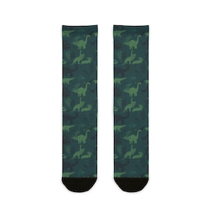 Dinosaur Pattern Crew Socks | Fun Novelty Socks