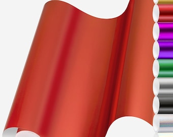 Red Metallic Wrapping Paper Roll Metal Wrapping Paper Roll for Gift Wrapping Solid Color Paper for Christmas,Birthday,Wedding,Baby Shower