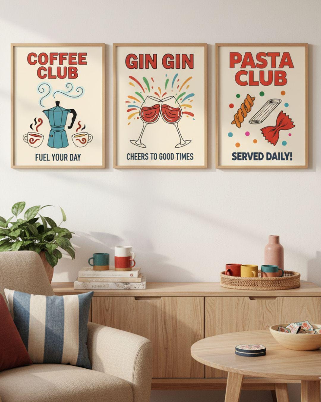 kitchen wall art set retro pie vintage printable... Retro Kitchen Wall Art Set of 3 - Etsy