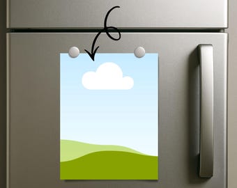 Fridge Magnet Mockup Canva Drag and Drop | Refrigerator Mockup for To-Do Lists, Charts, Stickers, Signs, Photos, Magnets, Calendars, etc.