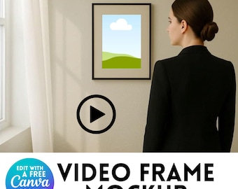 Canva Wall Art Video Mockup | 8:10 Frame Video Mockup | Poster Video Mockup | Editable Canva Video - Drag and Drop With a Free Canva Account