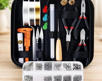 Jewelry Making Supplies Kit with Tools, Wires, Findings for Jewelry Repair and Beading