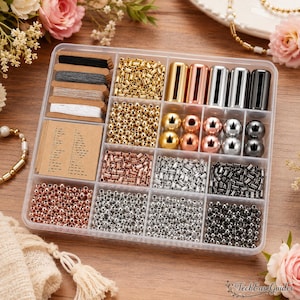 Morse Code Bracelet Kit for Jewelry Making, 1600 Beads with Decoding Cards, DIY Friendship Bracelets, Round & Tube Spacer Beads