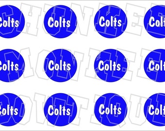 Colts Royal Blue and White bottlecap image sheet - mascot