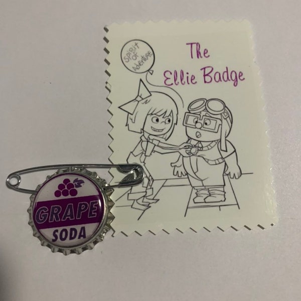 Grape Soda Ellie's pin badge inspired by the movie UP