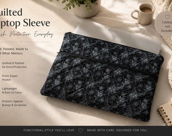 Handmade Quilted Laptop Sleeve – Multiple Patterns & Sizes Available