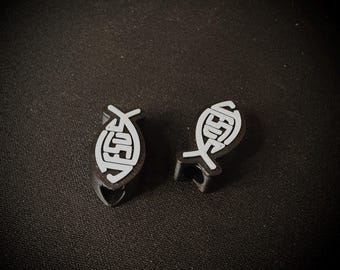 Cuentas de cordón "Camina con Jesús", cuentas de fe de Jesús para zapatos, llaveros y sudaderas