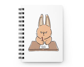 Spiral Bound Journal, Bunny Print