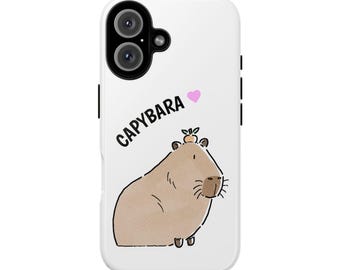 Capybara with Tangerine phone case | Tough Cases