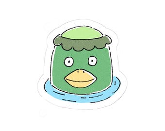 Cartoon Kappa Kiss-Cut Sticker