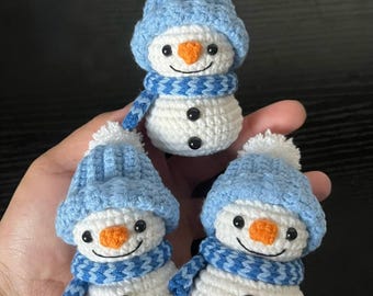 Snowman Crochet Pattern, Christmas Crochet Snowman Pattrrn, Amigurumi Xmas Tree Snowman Pattern, Christmas Ornaments, Winter Xmas Decor Doll