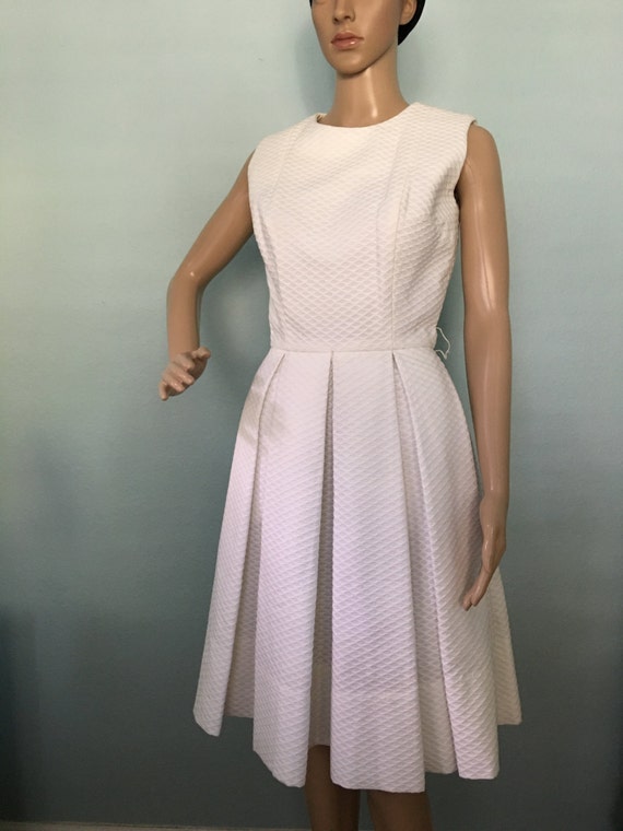 Donald Brooks White Pleated Dress for I. Magnin's