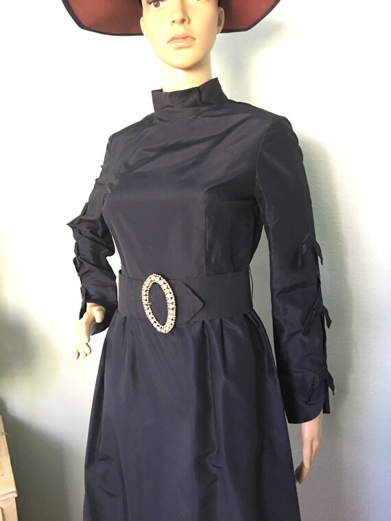 1970s Formal Taffeta Prairie Gown