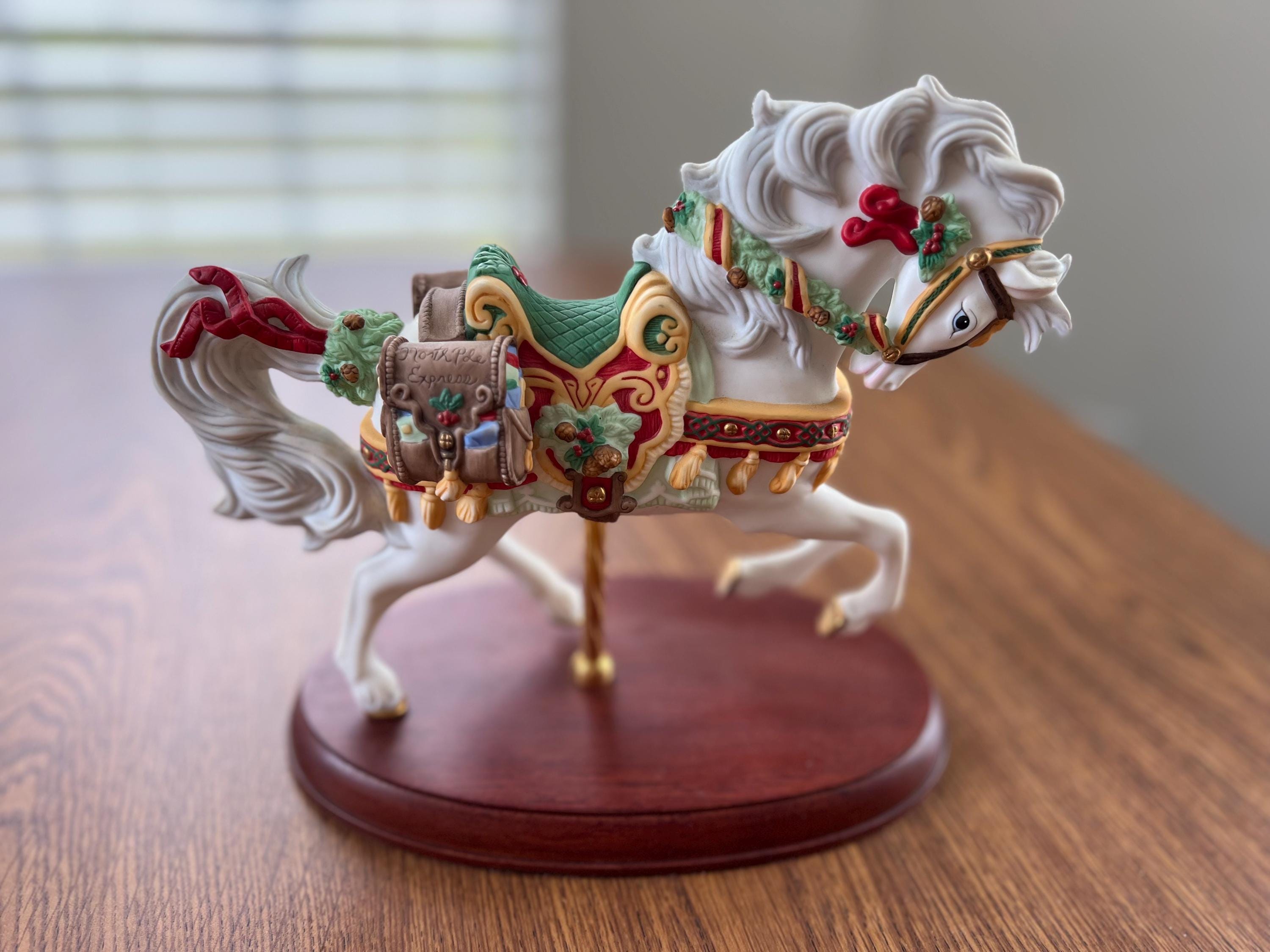 Lenox 1999 Christmas Carousel Horse – Porcelain Figurine – Holiday