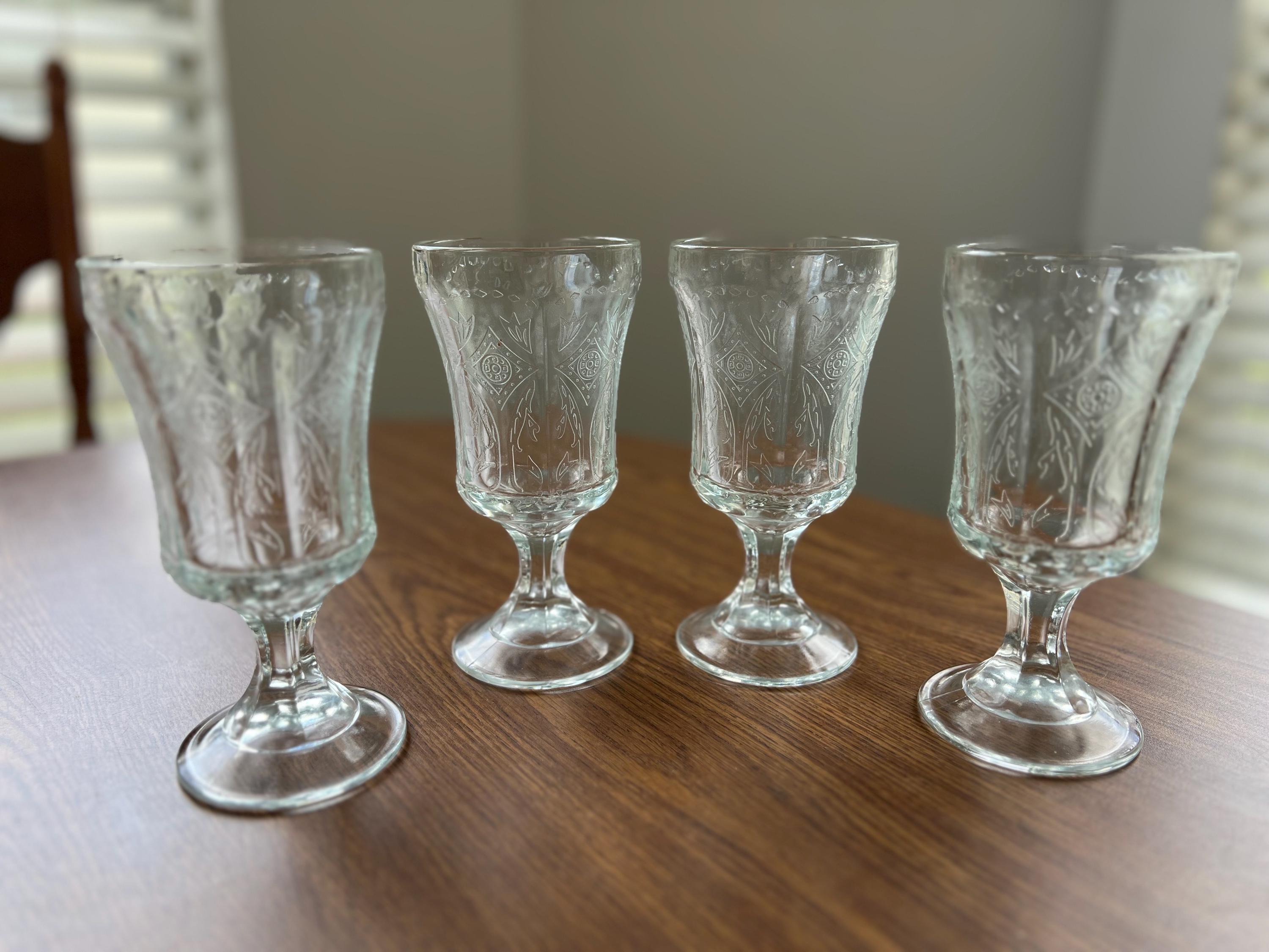 クリアランスDepression Glassディプレッションシャーベットグラス6 Clear Depression Glass - Etsy