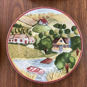 Gibson Farm Scene Plates • Set of 4 Cottagecore Kitchen Decor - Etsy