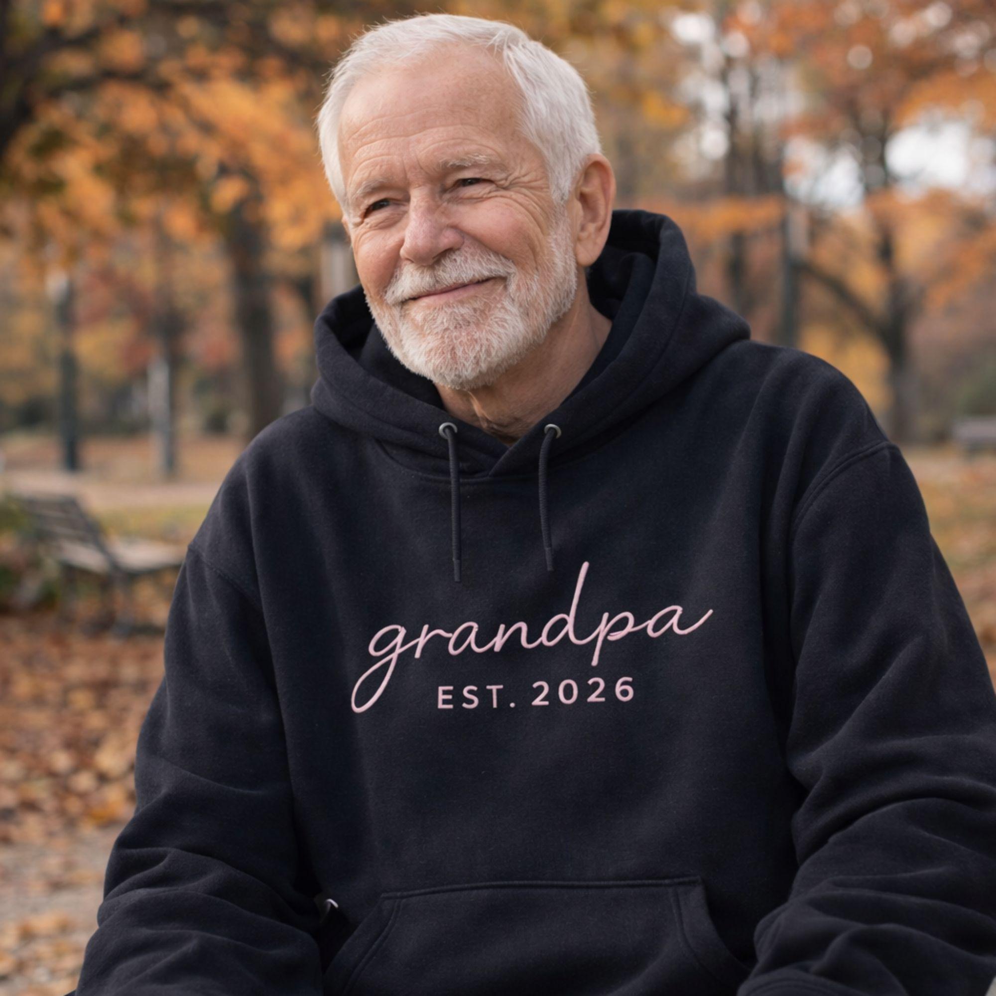 Grandpa Embroidery Design – Elegant Script Lettering, Soft Cursive Word ...