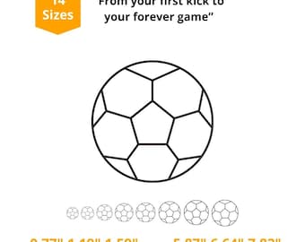 Soccer Embroidery Design – Classic Ball Outline Pattern, Sports Lover Gift, Machine File