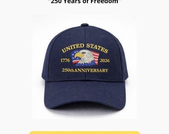 Design de bordado da águia para o 250º aniversário – Arquivo para boné patriótico