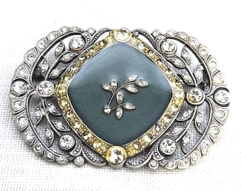 1970年代のヴィンテージ、キャサリン・プロペスコのアールヌーボーブローチ（スターリングシルバー製）