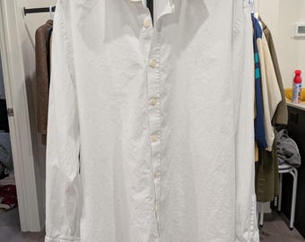 Camisa de vestir blanca de algodón de lujo con puños franceses de Hawes & Curtis (17/36)