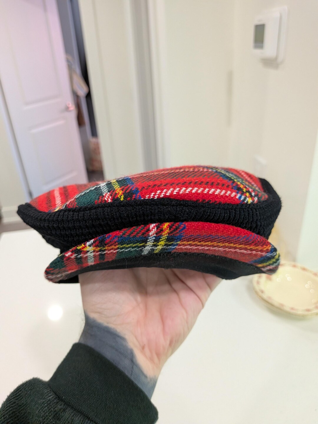 Vintage Richards & Thirkell Tartan Beret – Red Plaid Wool Blend Tam ...