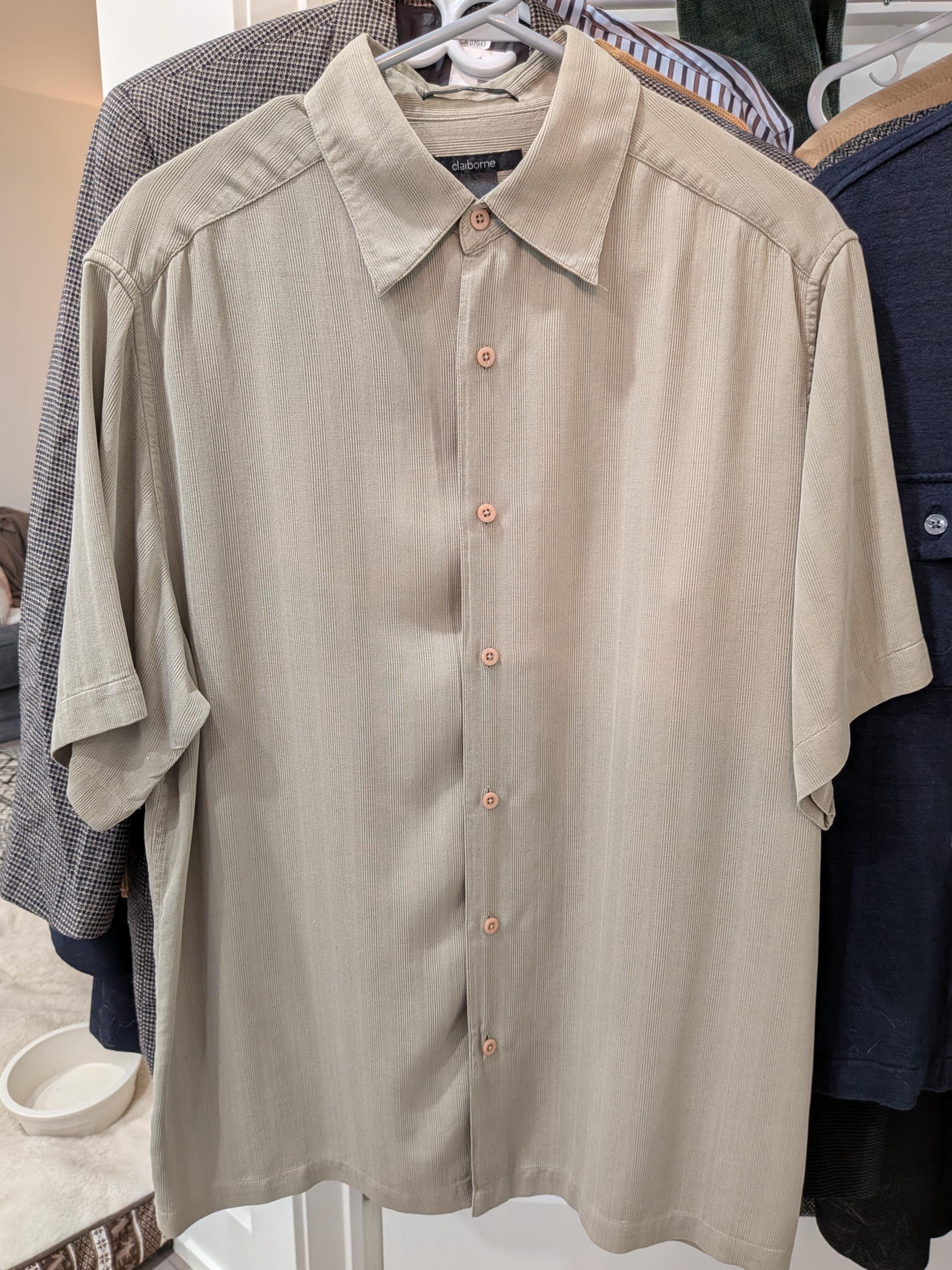 claiborne mens dress shirts Amazon.com: Claiborne Men's Classic-Fit Striped Point-Collar Long Sleeve 100% Cotton Casual Shirt (BlackBerry Girard, X-Large) : Clothing, Shoes & Jewelry