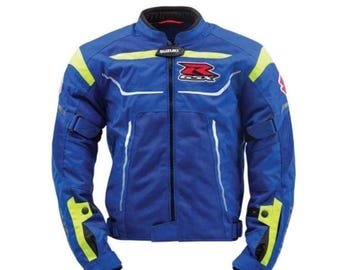Chaqueta de malla para moto Suzuki GSXR - Chaqueta de motociclista para hombre - Chaqueta ligera de verano - Protección CE