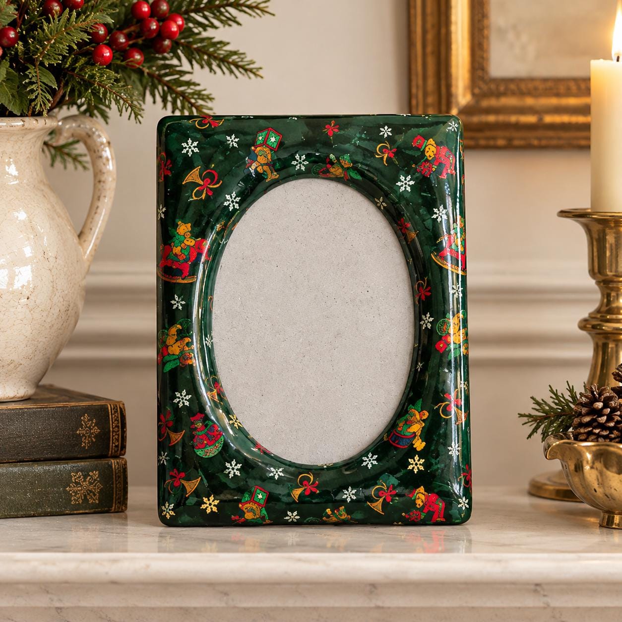 Vintage Ceramic Bear Picture Frame - Etsy