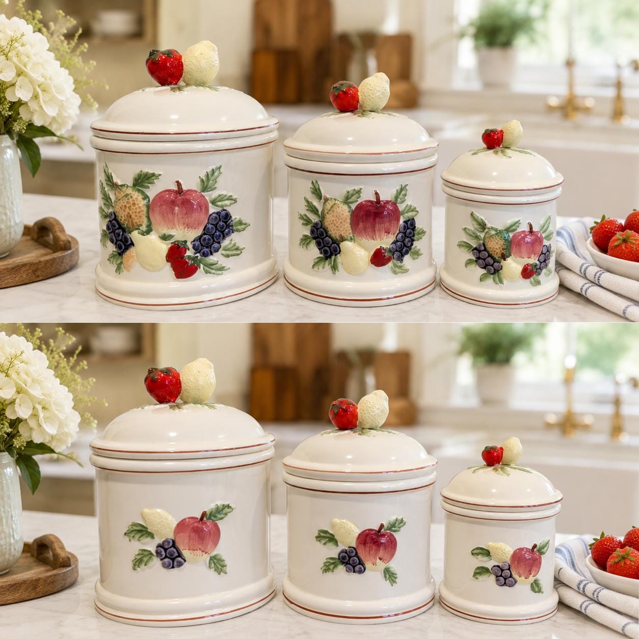 Fruit Canister Set - Etsy