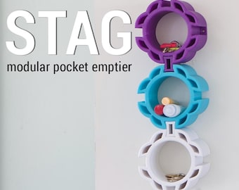 Bandeja organizadora EDC impresa en 3D / Organizador de escritorio modular / Bandeja multiusos minimalista - Juego de 3