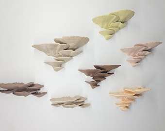 Turkey Tail Mushroom Shelf | 3D Printed Cottagecore Wall Decor | Nature Home Accent | Custom Color
