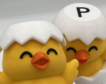 Chick Salt and Pepper Shaker Set | Cute 3D Printed Kitchen Decor