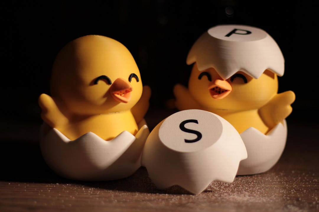 3D Printed Chick Salt and Pepper Shakers | Cute Easter Kitchen Decor